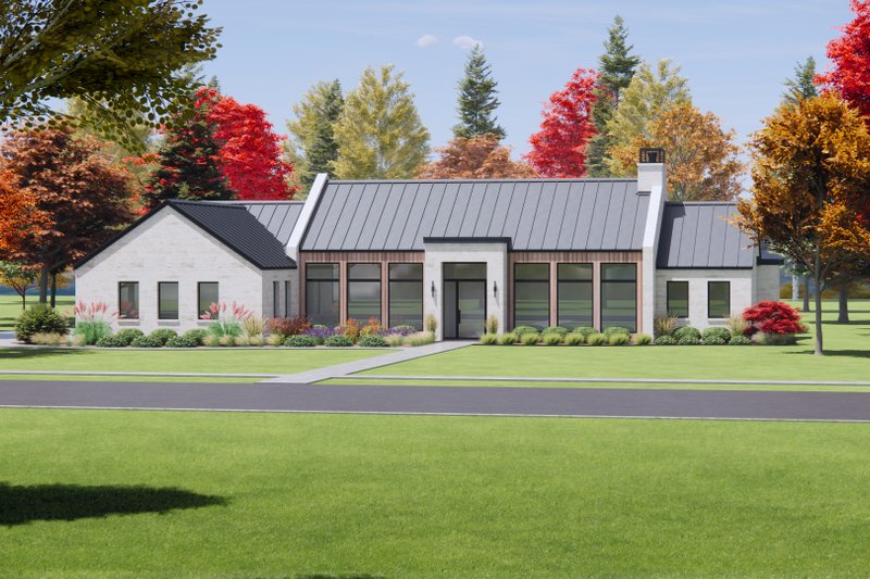 Dream House Plan - Exterior - Front Elevation 5 for Modern House Plan #1096-78 - 3 bed, 2 bath