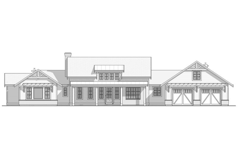 Home Plan - Exterior - Front Elevation 3 for Ranch House Plan #1086-13 - 3 bed, 2.5 bath
