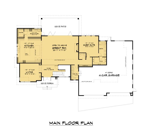 Contemporary Floor Plan - Main Floor Plan #1066-196