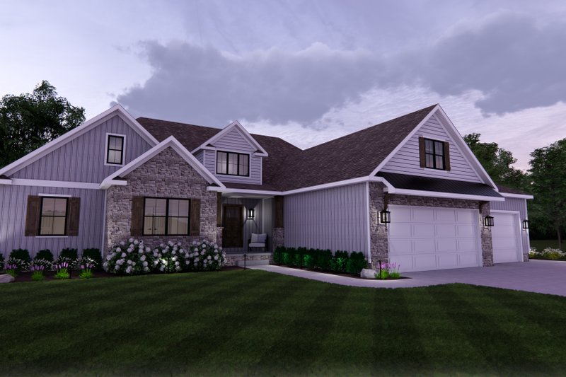 House Blueprint - Photo 2 for Craftsman House Plan #1089-5 - 4 bed, 2.5 bath