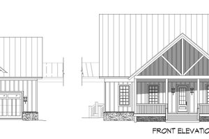 Exterior - Front Elevation 4 for Country House Plan #932-650 - 3 bed, 3.5 bath