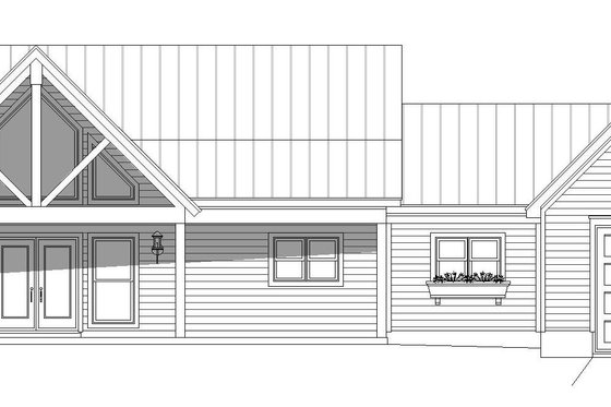 Exterior - Front Elevation 3 for Country House Plan #932-77 - 2 bed, 2 bath