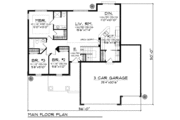 Craftsman Style House Plan - 3 Beds 2 Baths 1351 Sq/Ft Plan #70-1013 