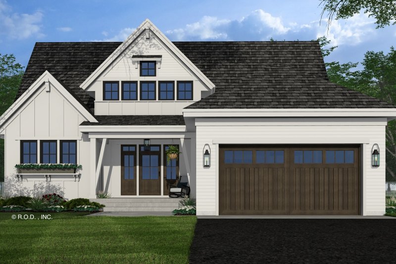 House Blueprint - Exterior - Front Elevation 5 for Farmhouse House Plan #51-1302 - 3 bed, 3.5 bath
