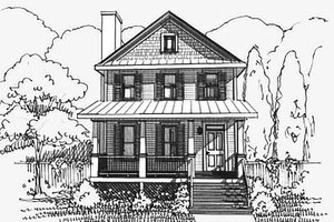 Bungalow Exterior - Front Elevation Plan #79-261