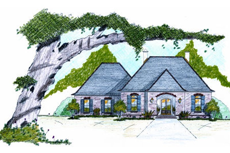 Architectural House Design - European Exterior - Front Elevation Plan #36-484