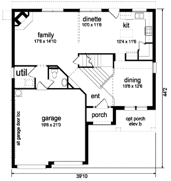 House Plan Design - Traditional Floor Plan - Main Floor Plan #84-362