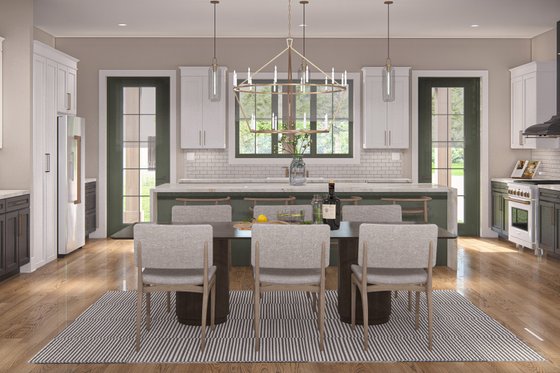 Interior - Dining Room for Barndominium House Plan #455-512 - 3 bed, 2.5 bath