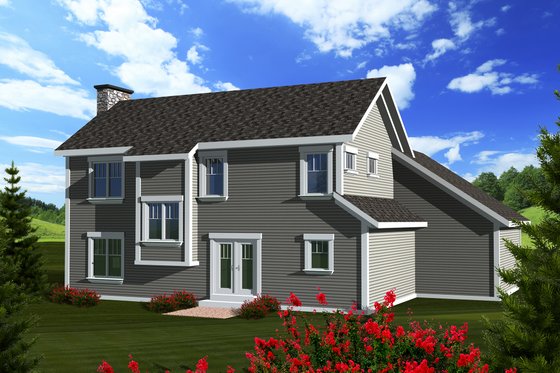 Exterior - Rear Elevation for Craftsman House Plan #70-1133 - 3 bed, 2.5 bath