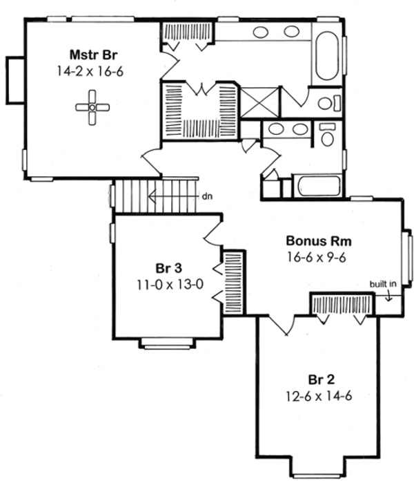 Modern Floor Plan - Upper Floor Plan #312-876