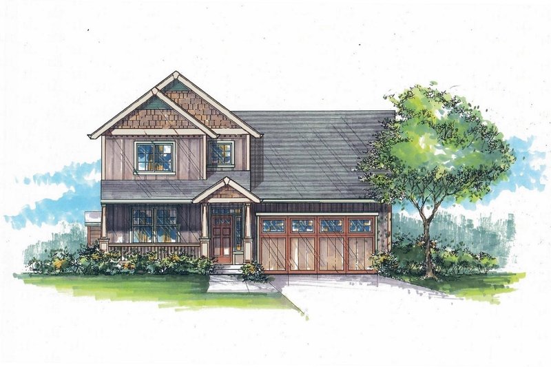Home Plan - Craftsman Exterior - Front Elevation Plan #53-472