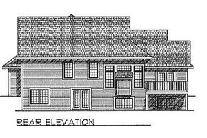 Exterior - Rear Elevation for Traditional House Plan #70-260 - 3 bed, 2.5 bath
