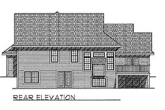 Exterior - Rear Elevation for Traditional House Plan #70-260 - 3 bed, 2.5 bath