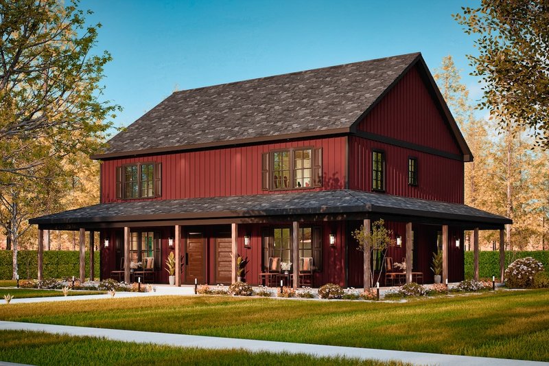 Home Plan - Exterior - Other Elevation 2 for Barndominium House Plan #54-621 - 6 bed, 6 bath