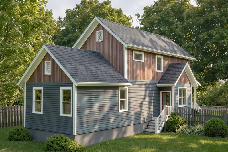 Home Plan - Exterior - Rear Elevation for Craftsman House Plan #79-203 - 3 bed, 2 bath