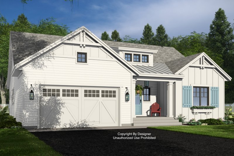 Dream House Plan - Farmhouse Exterior - Front Elevation Plan #51-1392