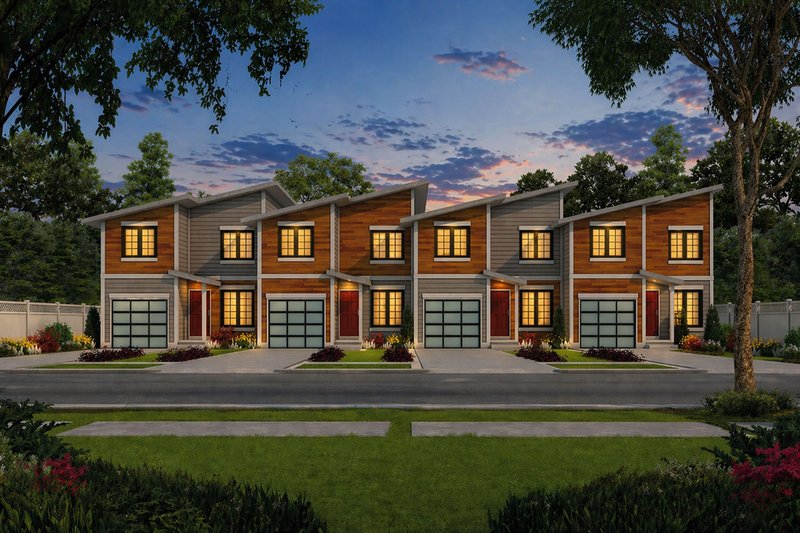 House Plan Design - Exterior - Front Elevation 2 for Contemporary House Plan #20-2464 - 12 bed, 12.5 bath