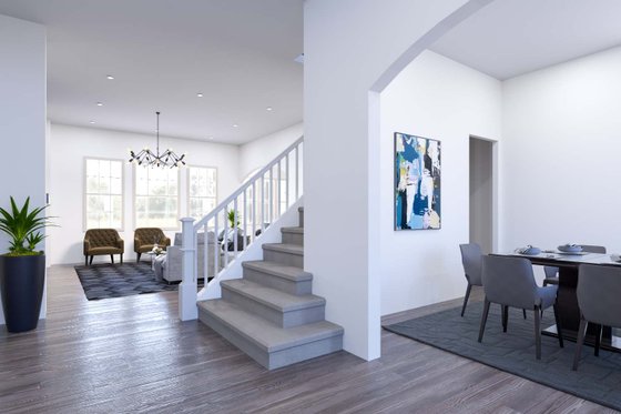 Interior - Entry for European House Plan #54-421 - 4 bed, 4.5 bath