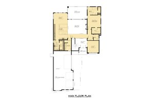 Floor Plan - Main Floor for Contemporary House Plan #1066-256 - 7 bed, 6.5 bath