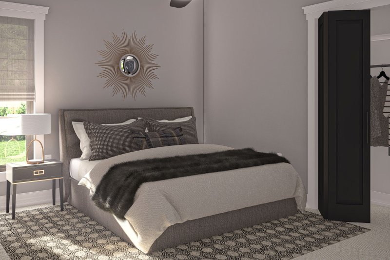 House Blueprint - Interior - Bedroom 2 for Modern House Plan #455-447 - 2 bed, 1 bath