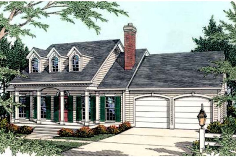 Architectural House Design - Farmhouse Exterior - Front Elevation Plan #406-236