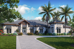 Beach Exterior - Front Elevation Plan #1083-2