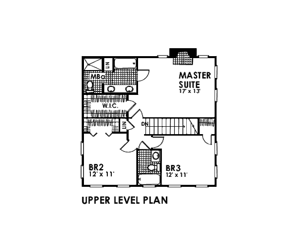 Cottage Floor Plan - Upper Floor Plan #30-101