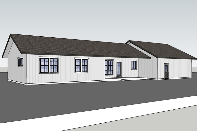 House Design - Exterior - Other Elevation for Ranch House Plan #1105-9 - 3 bed, 2.5 bath