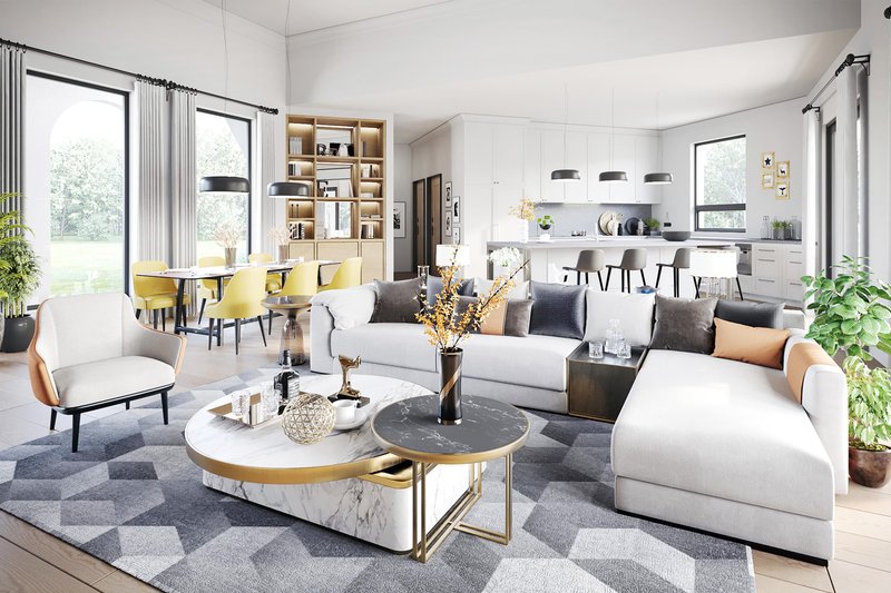 Home Plan - Interior - Family Room for Contemporary House Plan #924-22 - 3 bed, 2.5 bath