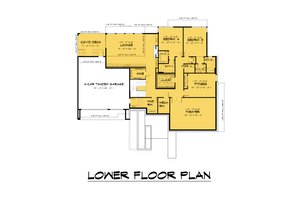 Floor Plan - Lower Floor for Modern House Plan #1066-232 - 5 bed, 5.5 bath