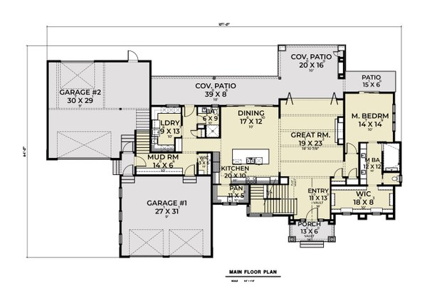 Home Plan - Traditional Floor Plan - Main Floor Plan #1070-181