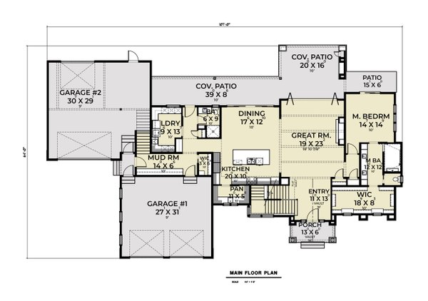 House Plan Design - Traditional Floor Plan - Main Floor Plan #1070-181