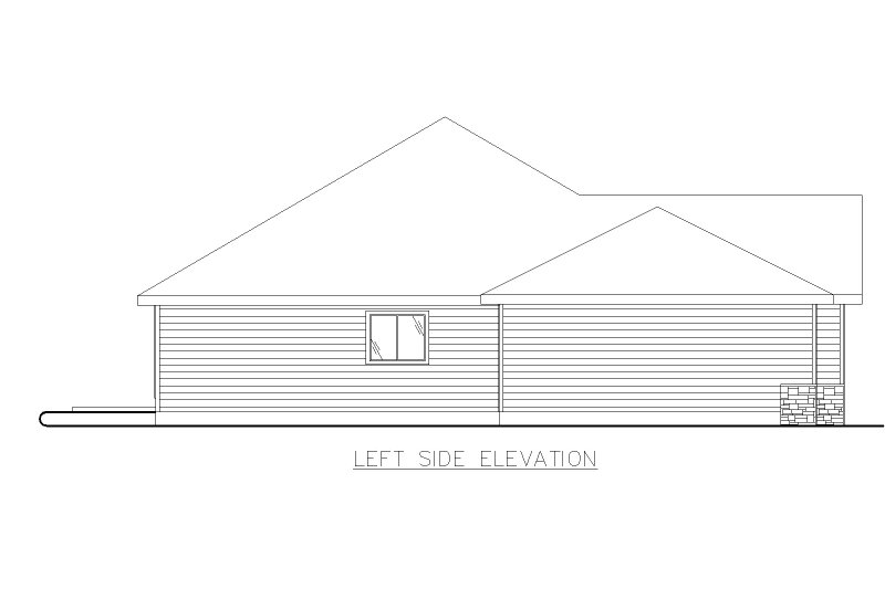 Dream House Plan - Exterior - Other Elevation for Ranch House Plan #117-463 - 3 bed, 2 bath