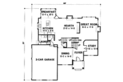 European Style House Plan - 4 Beds 3.5 Baths 3356 Sq/Ft Plan #67-211 