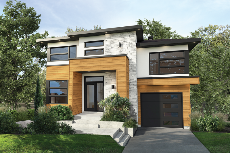 Architectural House Design - Contemporary Exterior - Front Elevation Plan #25-4876