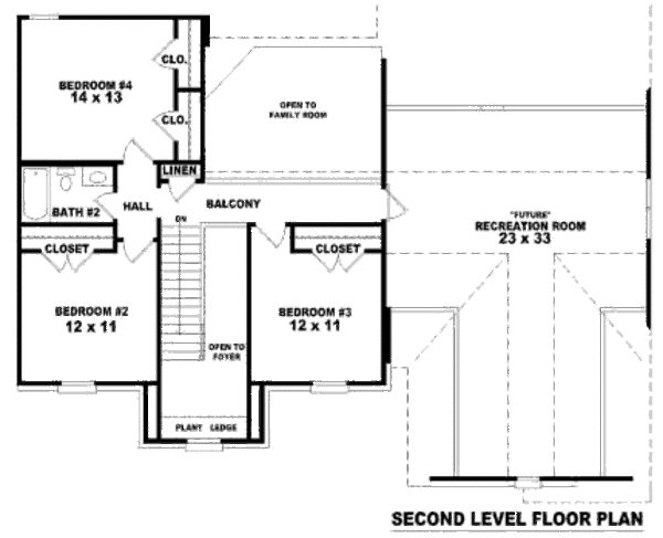 European Floor Plan - Upper Floor Plan #81-13725