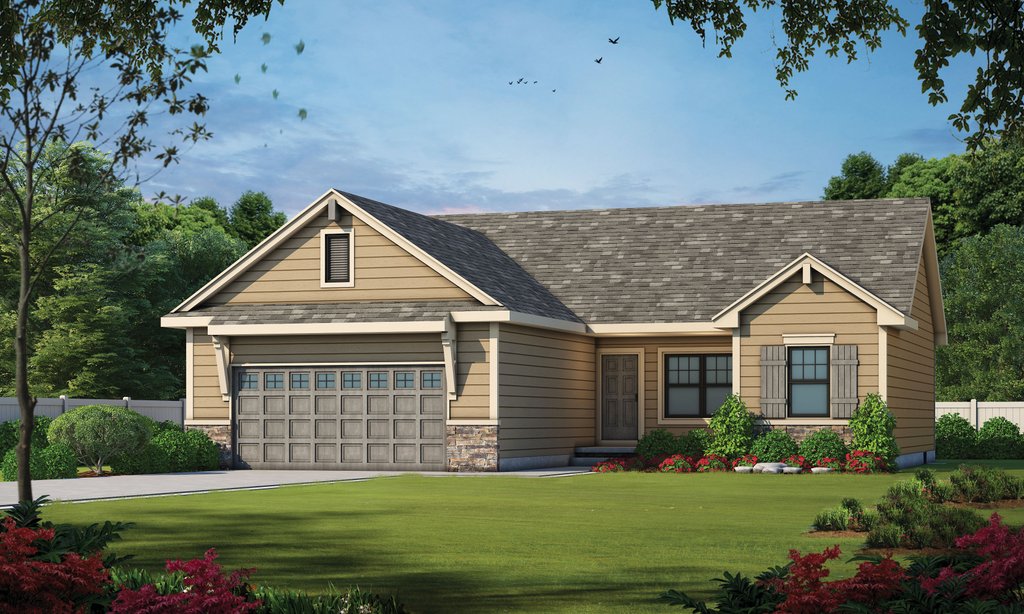 Exterior - Front Elevation 2 for Traditional House Plan #20-2183 - 3 bed, 2 bath