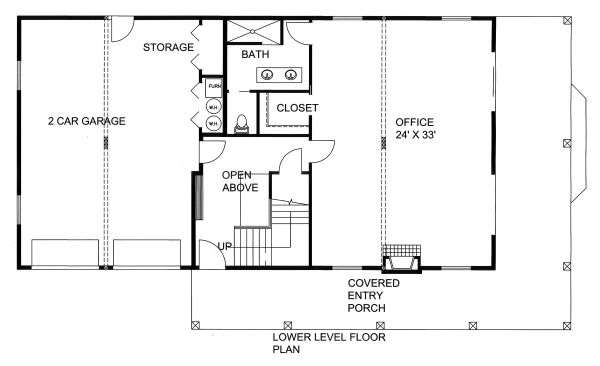Dream House Plan - Contemporary Floor Plan - Lower Floor Plan #117-885