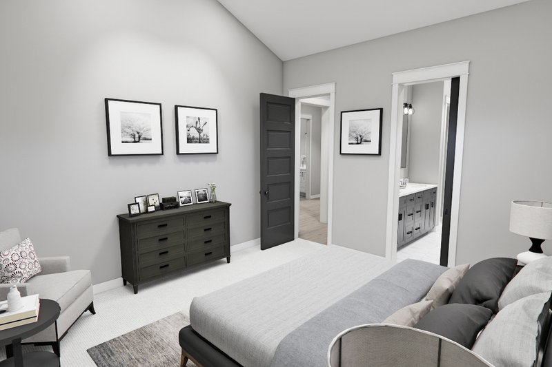 House Blueprint - Interior - Master Bedroom 1 for Farmhouse House Plan #51-1276 - 4 bed, 3.5 bath