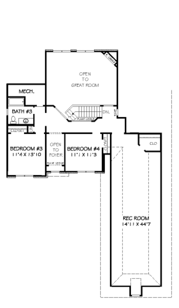European Floor Plan - Upper Floor Plan #424-339