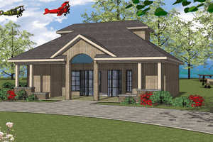 Southern Exterior - Front Elevation Plan #8-290