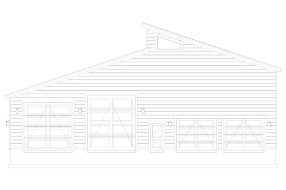 Exterior - Front Elevation 5 for Barndominium House Plan #1060-264 - 2 bed, 2.5 bath