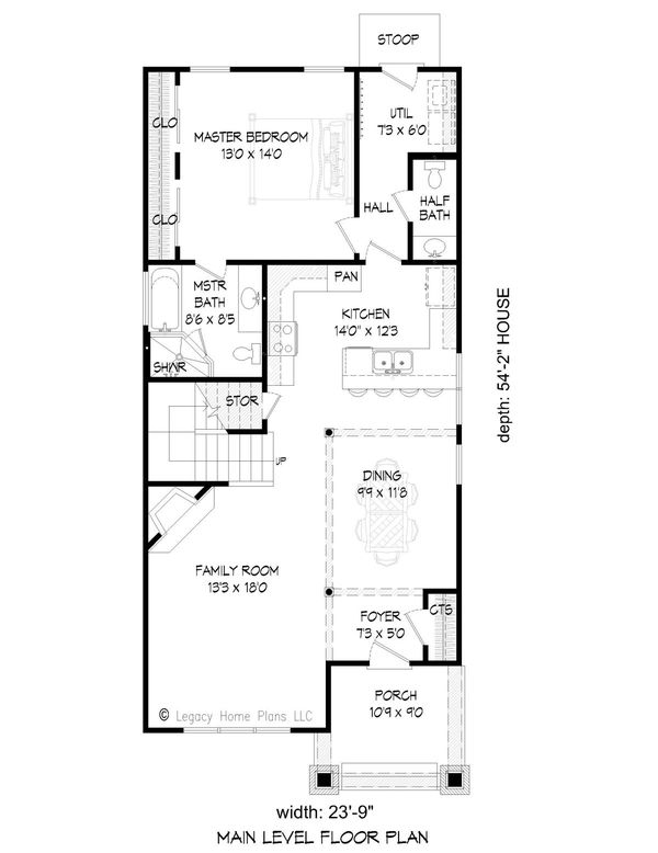 House Design - Craftsman Floor Plan - Main Floor Plan #932-249