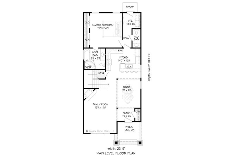 Home Plan - Floor Plan - Main Floor for Craftsman House Plan #932-249 - 3 bed, 2.5 bath
