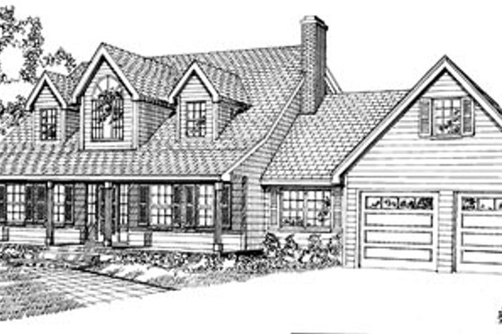 Exterior - Front Elevation for Traditional House Plan #47-173 - 3 bed, 2.5 bath
