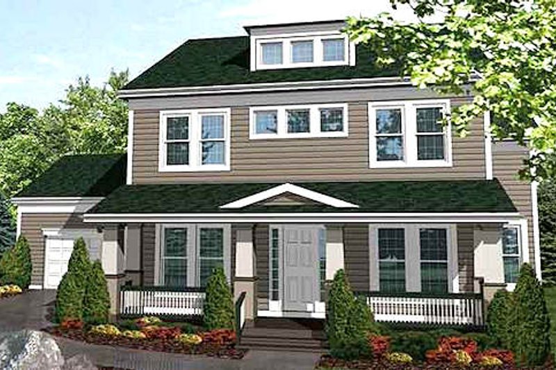 House Blueprint - Bungalow Exterior - Front Elevation Plan #320-397