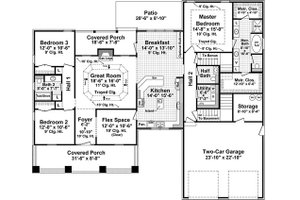 Craftsman style Plan 21-275 main floor