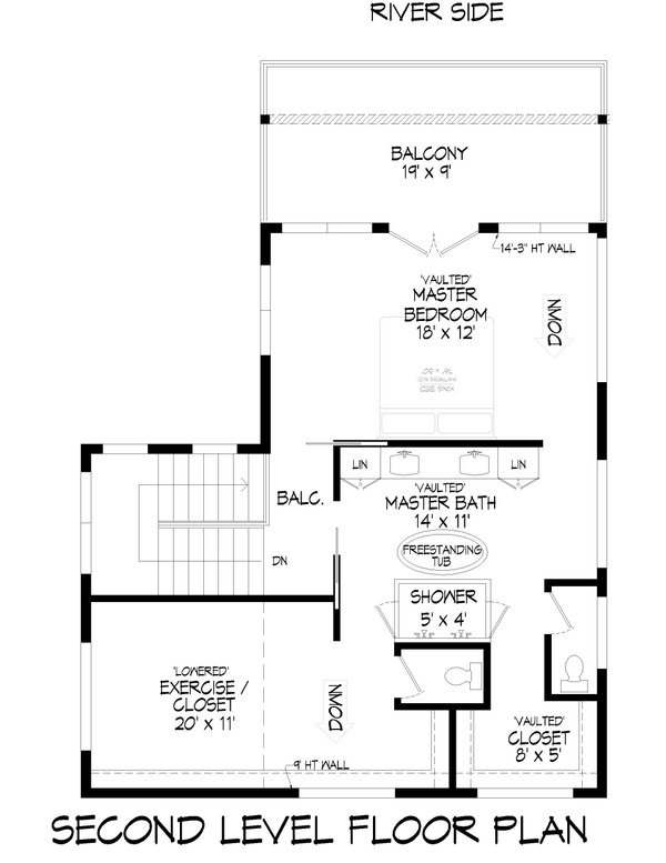 Modern Floor Plan - Upper Floor Plan #932-719