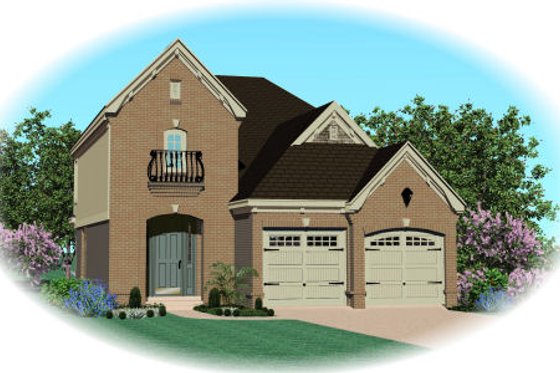 Exterior - Front Elevation for Traditional House Plan #81-13632 - 4 bed, 2.5 bath