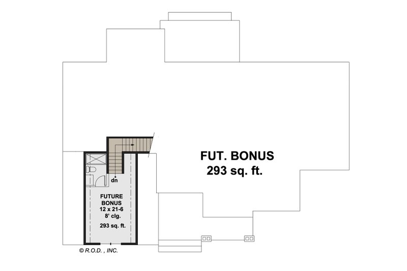 House Blueprint - Floor Plan - Upper Floor for Traditional House Plan #51-1219 - 3 bed, 2.5 bath